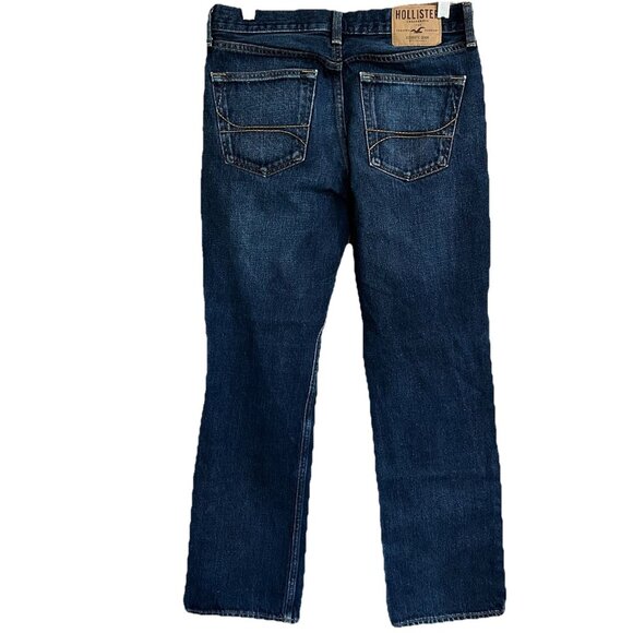 Mens The Hollister Boot Blue Denim Jeans Cotton Button Fly 30X32 Measures 31x31 - Picture 4 of 16
